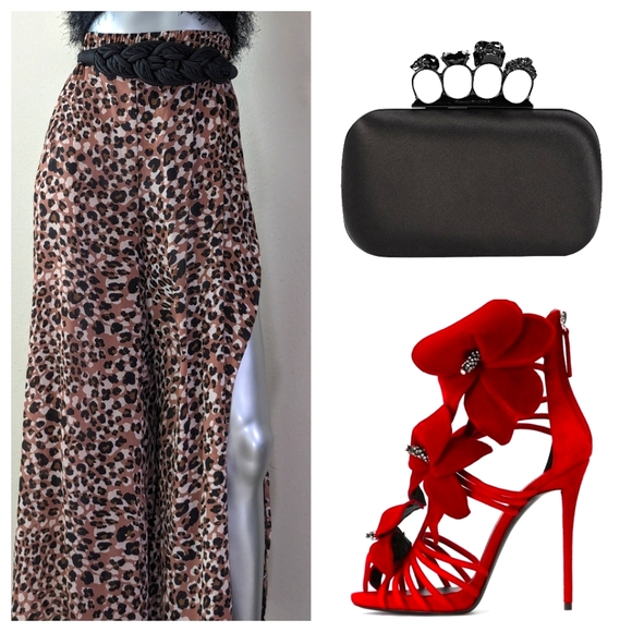 "WHIMSICAL" Pull On Elastic @ Waistline Pom Pom Detail Bohemian Palazzo Pants - Picture 7 of 14